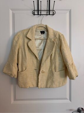 NIC+ZOE Light Yellow Tweed Jacket